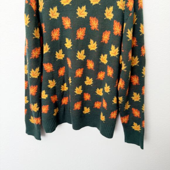 [Kiel James Patrick] Cozy Fall Leaf Wool Blend Crew Neck Sweater Unisex Size XXL - Picture 8 of 12